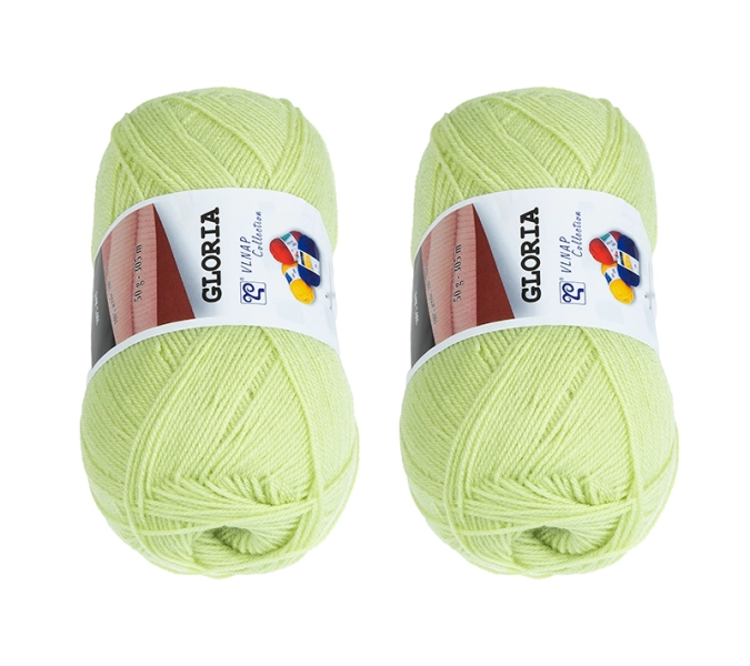 Bellatex SET 2 ks Příze GLORIA 50g / 305 m Světle zelená