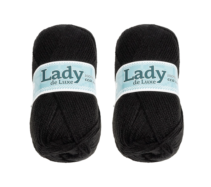 Bellatex SET 2ks Příze LADY DE LUXE 100g / 238 m Černá
