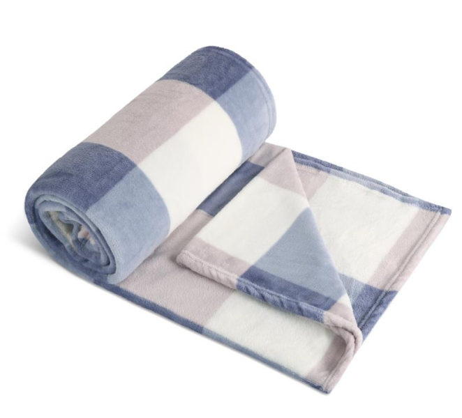Bellatex Přikrývka  Kemping PLUS 150x200 cm Kostka Modrá