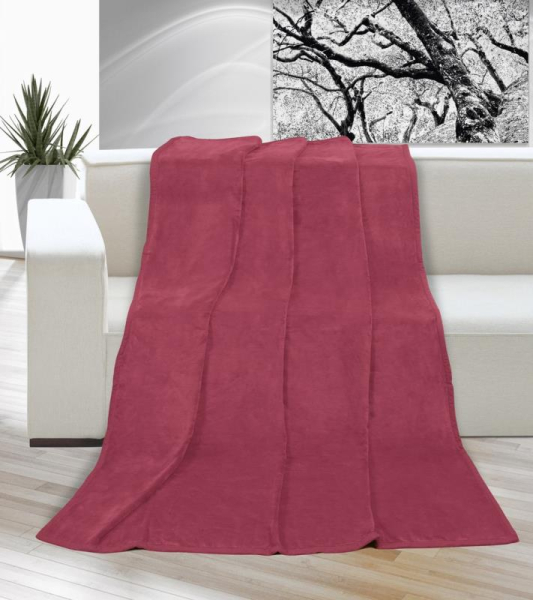 Bellatex Přikrývka KORALL MICRO 200x230 cm Bordová