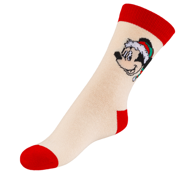 Bellatex Ponožky dětské Mickey 2  Červená,Béžová