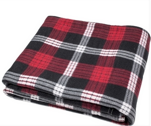 Jahu fleecová deka 150x200 cm káro červeno černé