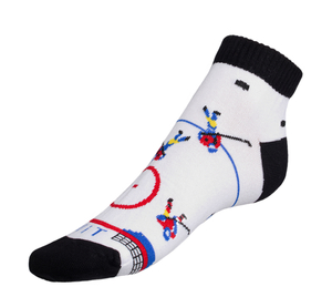 Bellatex Ponožky nízké Hokej bílá, černá, červená