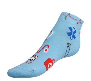 Bellatex Ponožky nízké Zdravotnictví modrá, červená
