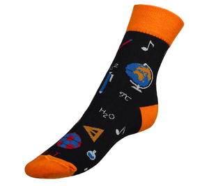 Bellatex Ponožky Učitel černá, oranžová